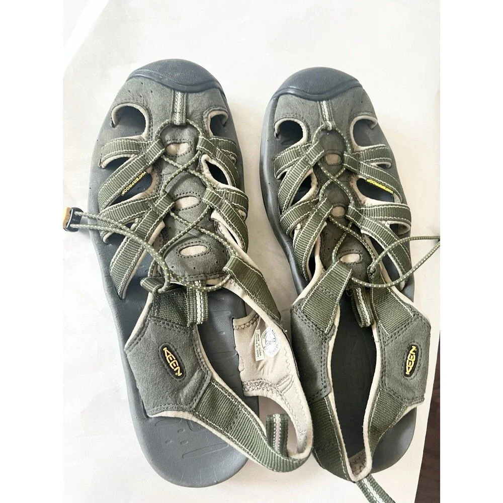 KEEN Newport H2 Mens Size 14 Green Waterproof Sports Sandals Hiking Fishing Shoe